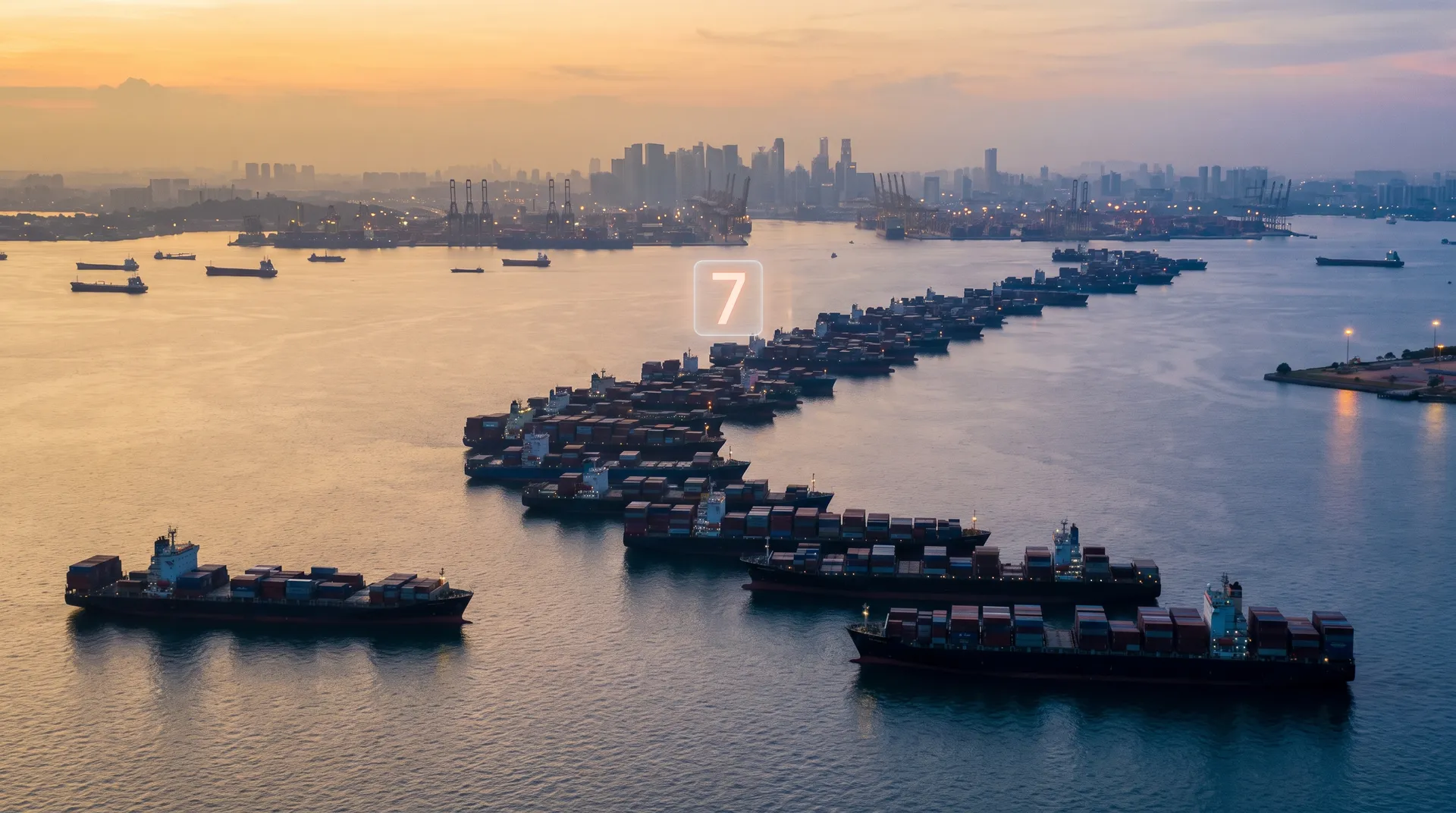 Congestión en el puerto de Singapur: el tiempo de espera alcanza los siete días