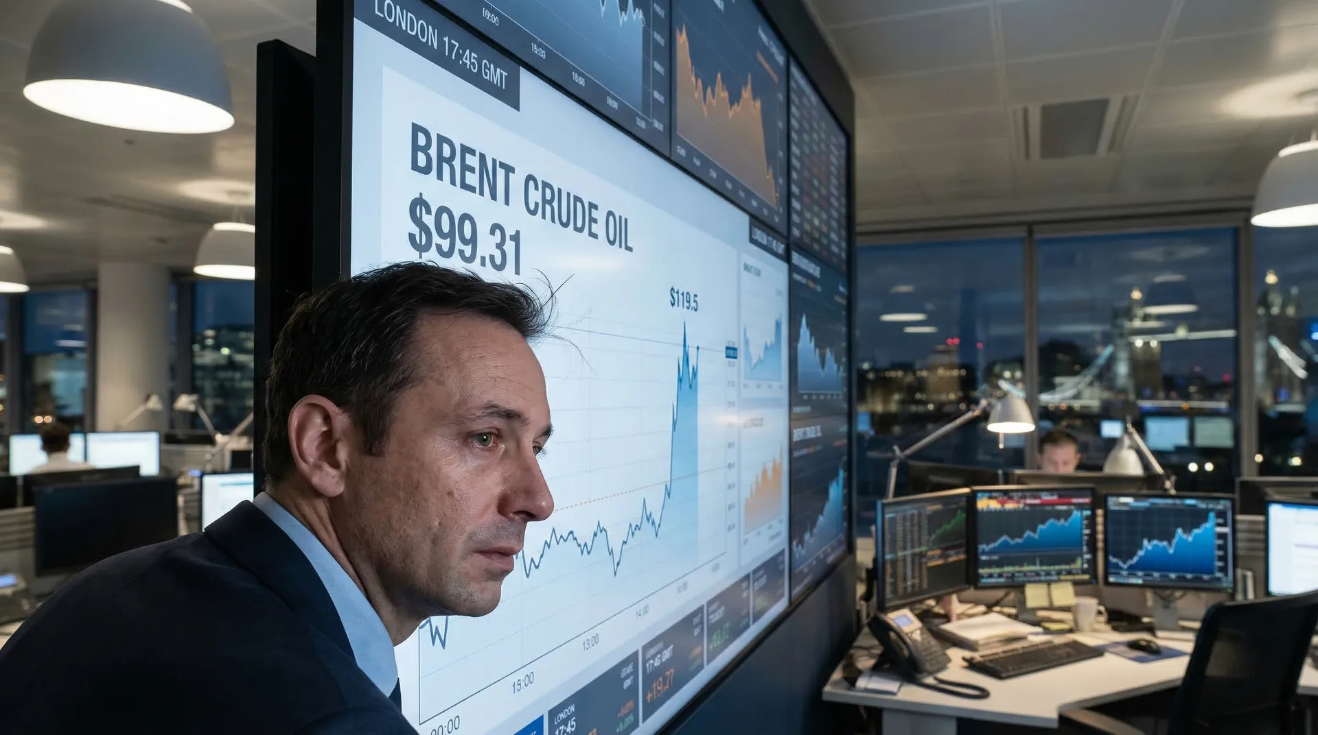 Brent se desploma por debajo de $100 después de un salto intradía a $119