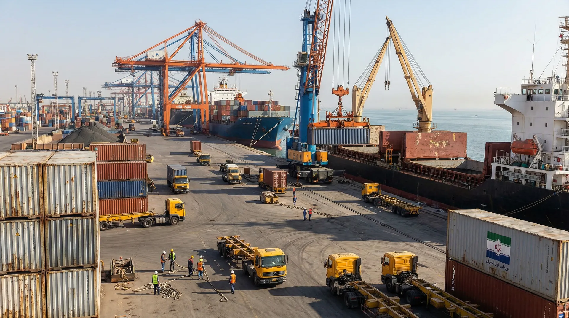 Los puertos de Irán mantienen el ritmo de carga sin pausa