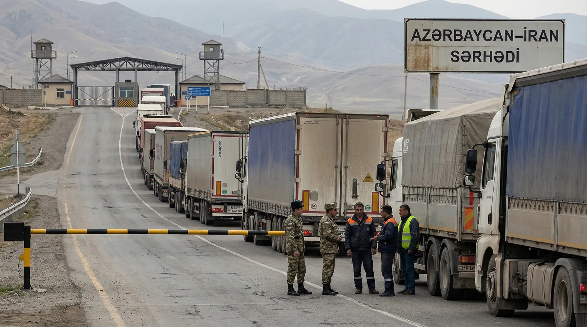 Azerbaiyán detiene el transporte de carga en la frontera con Irán
